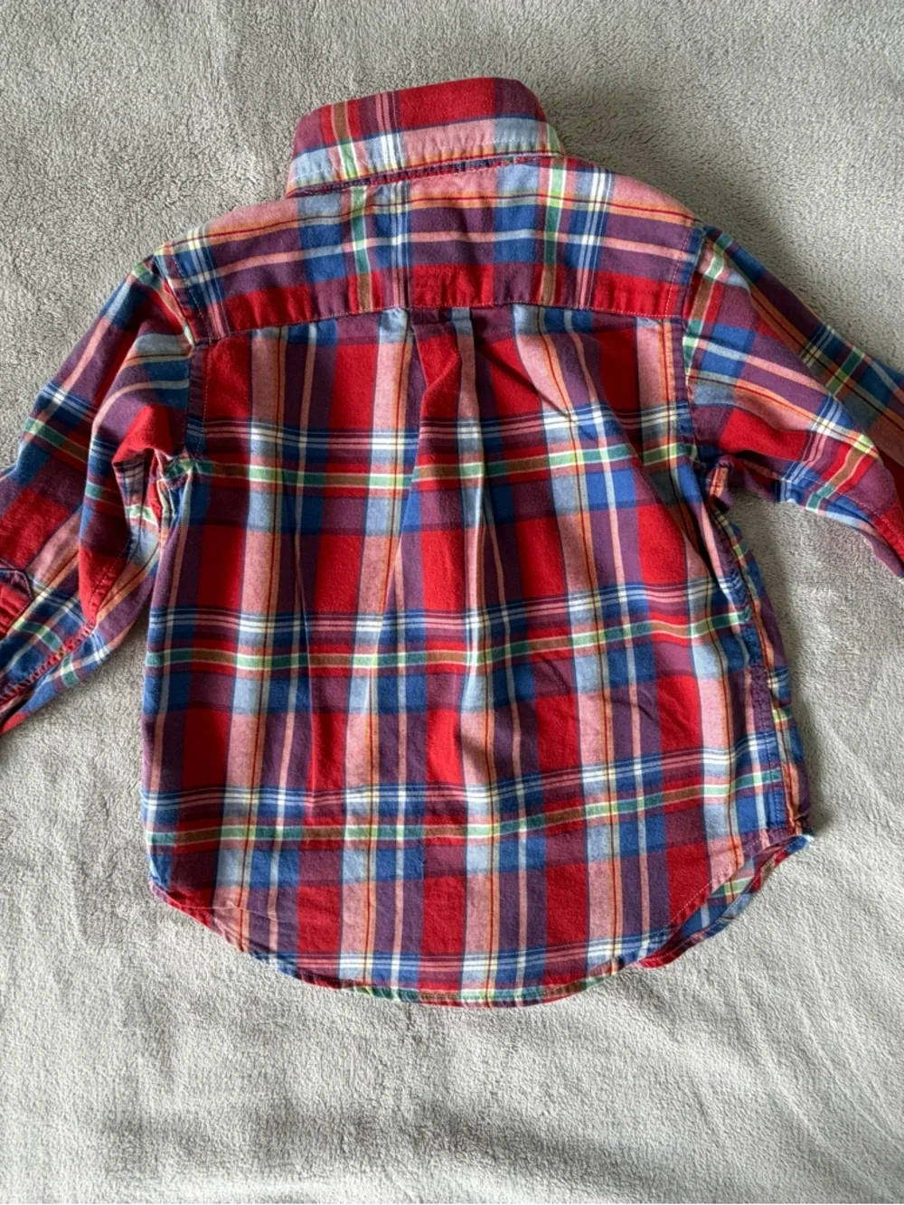 Ralph Lauren Boys 2T Plaid Cotton Button Down Shirt Preppy Academia
